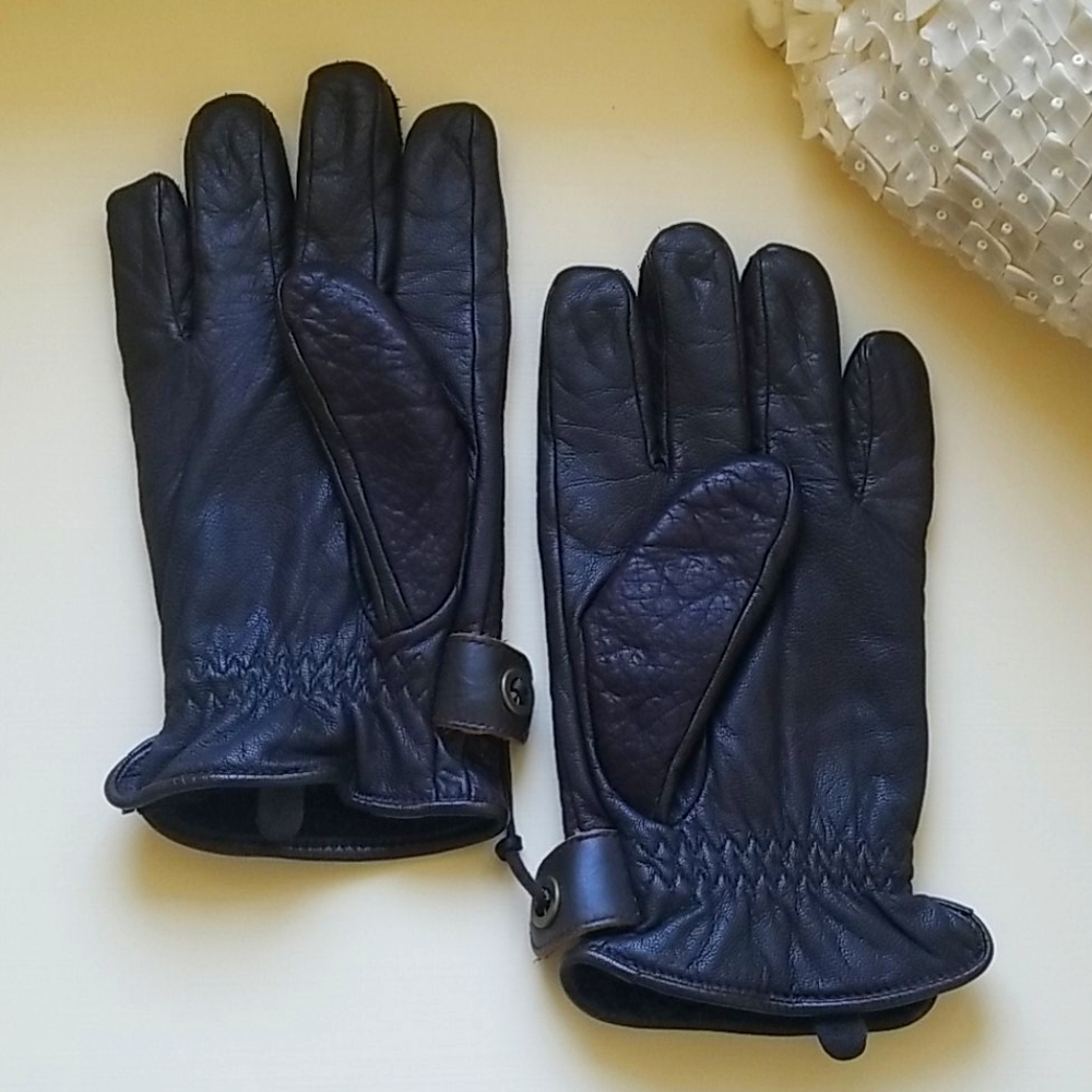 Mens Cold Weather Leather Gloves